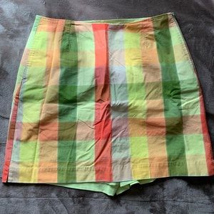 LizGolf by Liz Claiborne Pastel Plaid Shorts/Skort 12